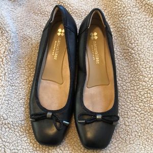 Naturalizer contour ballet flats black  leather